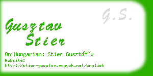 gusztav stier business card